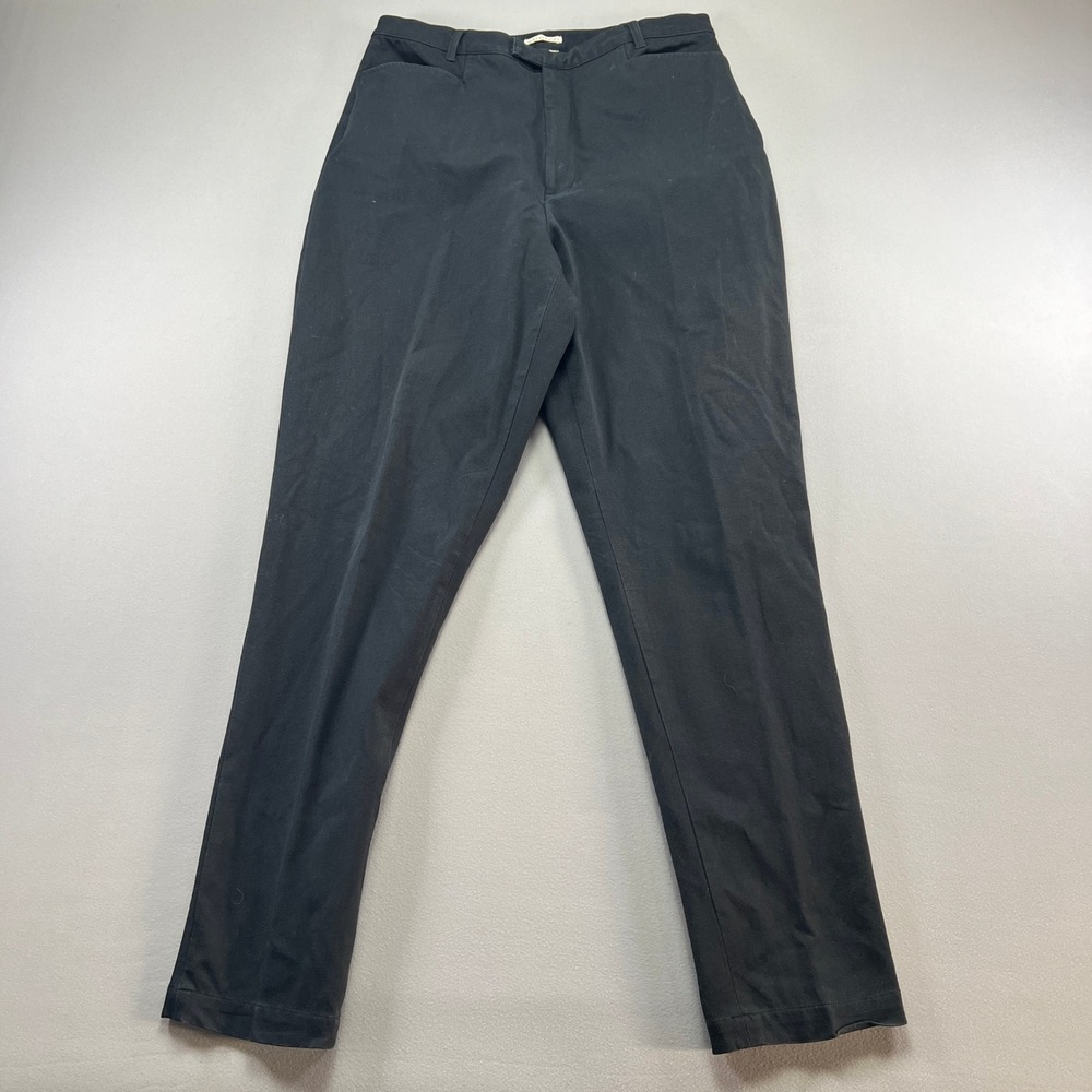 Crossroads Dress Pants Womens 16 Tall Black Cotton Stretch Business Office Wear